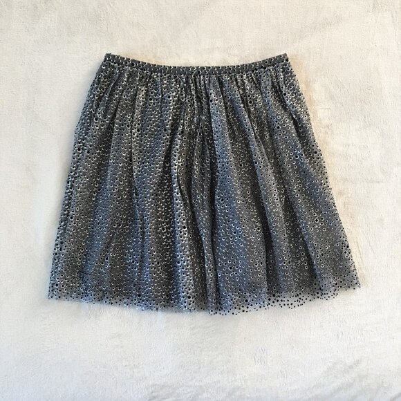 NWT RED Valentino sparkly tulle skirt party eu 44 / us M 8 gray - Picture 11 of 13